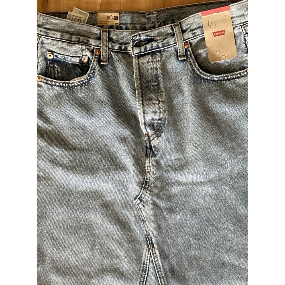 Levi's Women's Denim Maxi Skirt With Slit Size 28 (30) See Photos NWT - Picture 3 of 14